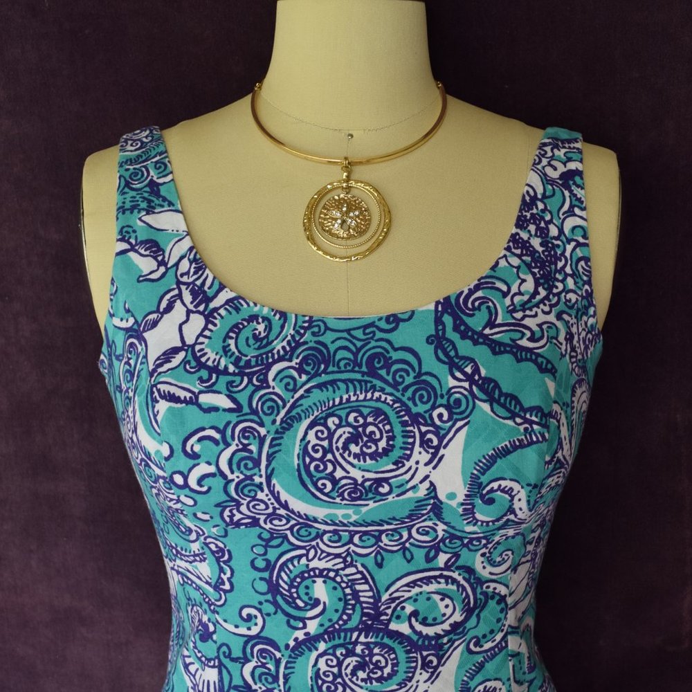 Lilly Pulitzer Eaton Dress Seafoam Green Mantauk - Picture 8 of 10